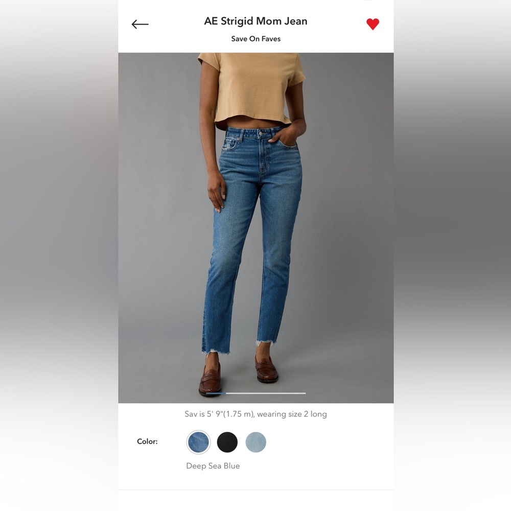 AE Strigid Mom Jean NWOT